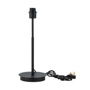 Carrie Satin Black E27 Universal Table Lamp, Suitable For A Vast Selection Of Shades
