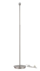 Carrie Satin Nickel E27 Universal Floor Lamp, Suitable For A Vast Selection Of Shades
