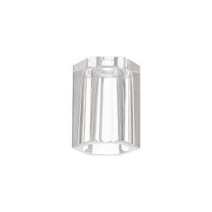 Orilla 7 x 6.1cm Hexagonal Column Clear Glass Shade (A)