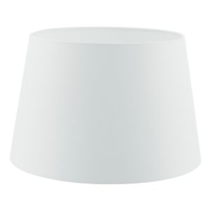 Cezanne E27 White Faux Silk Tapered 40cm Drum Shade (Shade Only)