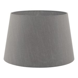 Cezanne E27 Grey Faux Silk Tapered 45cm Drum Shade (Shade Only)
