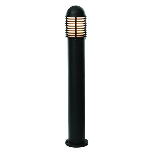 Louvre Single Outdoor Post Black/Opal Finish