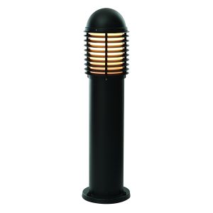 Louvre Single Outdoor Pedestal Black/Opal Finish