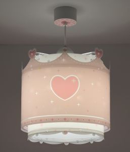 LITTLE QUEEN Childrens Pendant Lamp 1xE27 PINK