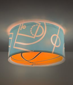 BASKETBALL Childrens Ceiling Lamp 2xE27