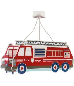 FIRE TRUCK Childrens 3 light Pendant Lamp 3xE27