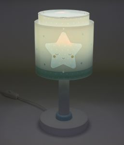 BABY DREAMS Childrens Table Lamp 1xE14 Star Blue