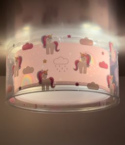 UNICORNS Childrens Ceiling Lamp 2xE27