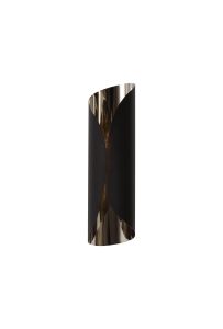 Montforte Wall Lamp, 1 x 7W LED, 3000K, 700lm, Sand Black/Polished Chrome, 3yrs Warranty