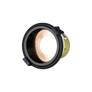 Mila, 5/8W, Triac Dimmable 4CCT LED Fire Rated Downlight, Black Chrome Inner & Black Trim, Cut Out: 70mm, 800lm 60° Deg IP65, 5yrs Warranty
