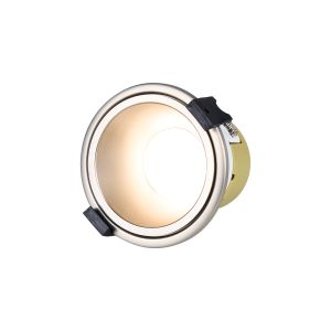 Mila, 5/8W, Triac Dimmable 4CCT LED Fire Rated Downlight, Satin Nickel Inner, Cut Out: 70mm, 800lm, 60° Deg, IP65, 5yrs Warranty