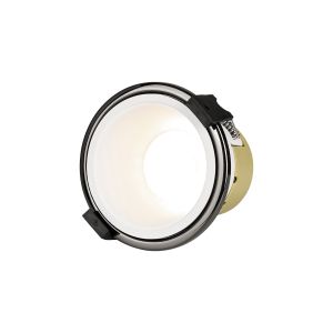Mila, 5/8W, Triac Dimmable 4CCT LED Fire Rated Downlight, White Inner & Black Chrome Trim, Cut Out: 70mm, 800lm 60° Deg IP65, 5yrs Warranty