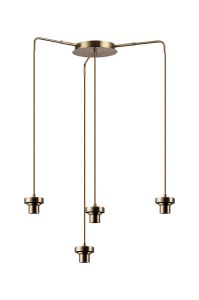 Zenth Antique Brass 4 Light E27 Round Multiple Spider Pendant Extendable Diameter (FRAME ONLY) (MAX 2.5KG SHADE)