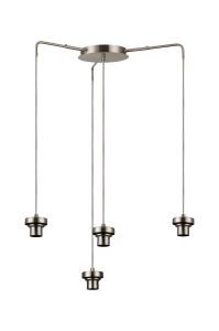 Zenth Satin Nickel 4 Light E27 Round Multiple Spider Pendant Extendable Diameter (FRAME ONLY) (MAX 2.5KG SHADE)