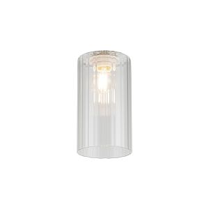 Zenth 10x18cm Clear Ribbed Slim Tube Glass (AD), Shade
