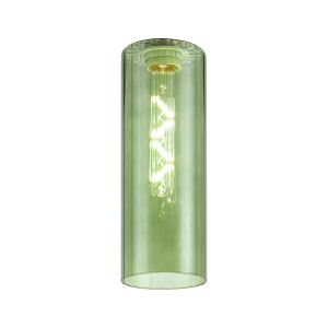 Zenth 10x28cm Green Ribbed Slim Tube Glass (AD), Shade