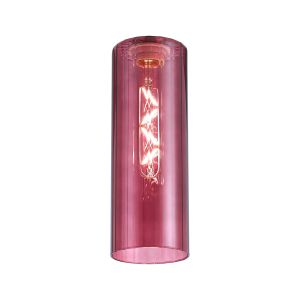 Zenth 10x28cm Purple Ribbed Slim Tube Glass (AD), Shade
