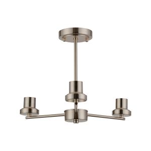 Zenth 44cm Satin Nickel 3 Light Upward Semi Ceiling (FRAME ONLY)