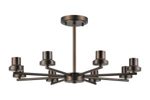 Zenth 66cm Matt Bronze 8 Light Upward Semi Ceiling (FRAME ONLY)