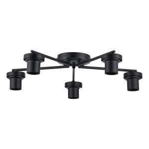 Zenth Satin Black 5 Light Flush Ceiling (FRAME ONLY)