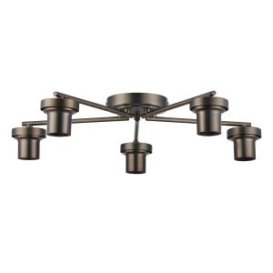 Zenth Matt Bronze 5 Light Flush Ceiling (FRAME ONLY)