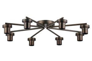 Zenth Matt Bronze 8 Light Flush Ceiling (FRAME ONLY)