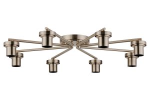Zenth Satin Nickel 8 Light Flush Ceiling (FRAME ONLY)