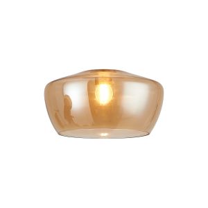 Zenth 30x16.5cm Amber Plated Trapezium Glass (E), Shade