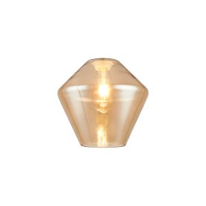 Zenth 23x21.5cm Amber Plated Diamond Glass (H), Shade