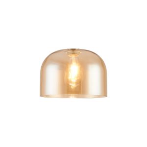 Zenth 24x17cm Amber Plated Cloche Glass (K), Shade