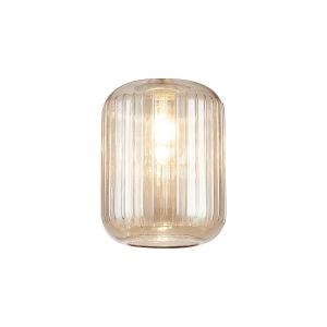 Zenth 20x25.5cm Champagne Ribbed Cylinder Glass (P), Shade