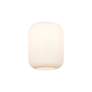 Zenth 20x25.5cm Opal Ribbed Cylinder Glass (P), Shade