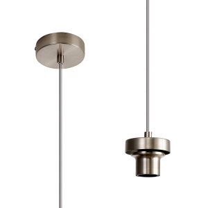 Zenth 10cm Satin Nickel 1 Light E27 2m Pendant (FRAME ONLY)