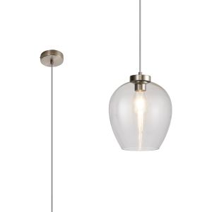 SPECIAL ITEM*** Zenth Satin Nickel With (X) 1 Light E27 2m Pendant