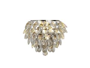 Coniston Wall Lamp, 1 Light E14, Polished Chrome/Crystal