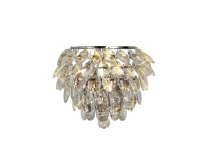 Coniston Wall Lamp, 1 Light E14, Polished Chrome/Crystal