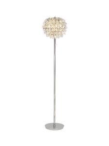 Coniston Floor Lamp, 3 Light E14, Polished Chrome/Crystal