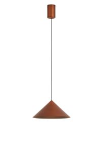 Cono 24cm Single Pendant, 10W LED, 3000K, 940lm, Triac Dimmable, Copper, 3yrs Warranty