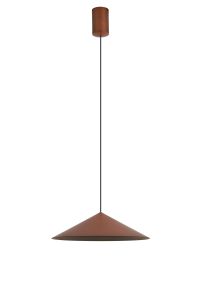 Cono 30cm Single Pendant, 10W LED, 3000K, 940lm, Triac Dimmable, Copper, 3yrs Warranty
