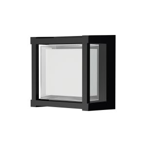 Creek Square Open Frame Ceiling/Wall Light, 15W LED, CCT Switchable 2700/3300/4000K, 1200lm, IP65, Black, 3yrs Warranty