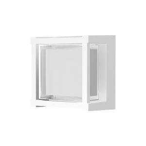 Creek Square Open Frame Ceiling/Wall Light, 15W LED, CCT Switchable 2700/3300/4000K, 1200lm, IP65, White, 3yrs Warranty