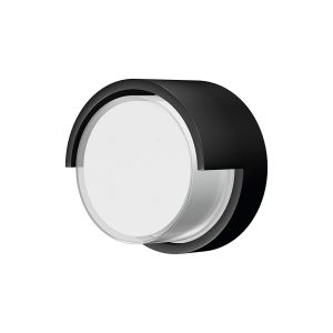 Creek Round Top Frame Wall Light, 15W LED, CCT Switchable 2700/3300/4000K, 1000lm, IP65, Black, 3yrs Warranty