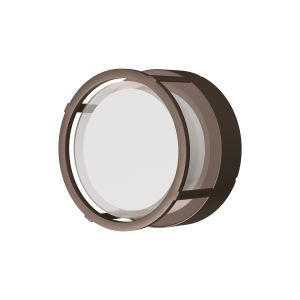 Creek Round Open Frame Ceiling/Wall Light, 15W LED, CCT Switchable 2700/3300/4000K, 1200lm, IP65, Rust Brown, 3yrs Warranty