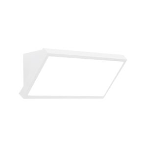 Creek Rectangular Angled Wall Light, 20W LED, CCT Switchable 2700/3300/4000K, 1600lm, IP65, White, 3yrs Warranty