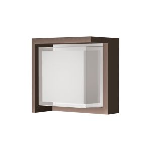 Creek Diamond Top Frame Wall Light, 15W LED, CCT Switchable 2700/3300/4000K, 1000lm, IP65, Rust Brown, 3yrs Warranty