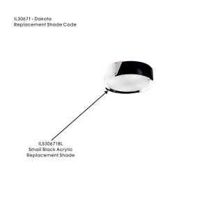 DAKOTA SHADE SMALL BLACK ACRYLIC