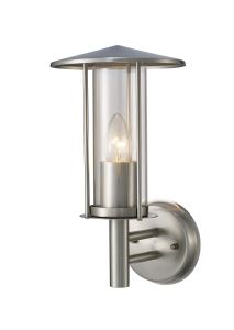 Dresan Wall Lamp 1 Light E27 IP44 Exterior Stainless Steel/Clear
