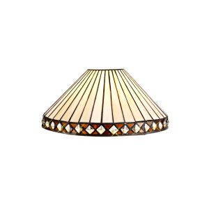 Te Tiffany 30cm Non-electric Shade Suitable For Pendant/Ceiling/Table Lamp, Amber/Cmozarella/Crystal