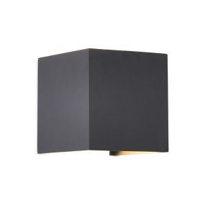 Davos Square Wall Lamp, 2 x 6W LED, 3000K, 1100lm, IP54, Dark Grey, 3yrs Warranty