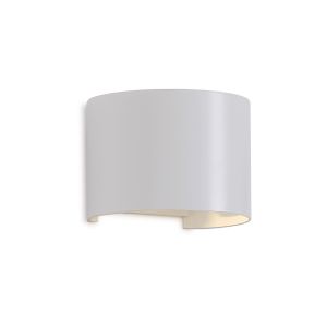 Davos Round Wall Lamp, 2 x 6W LED, 3000K, 1100lm, IP54, Sand White, 3yrs Warranty